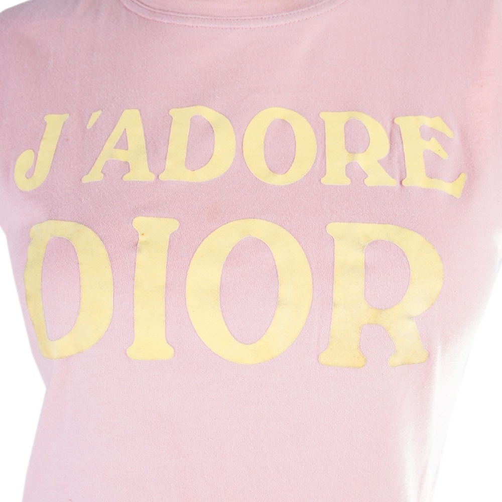 Christian Dior Pink and Yellow J'adore Dior Top